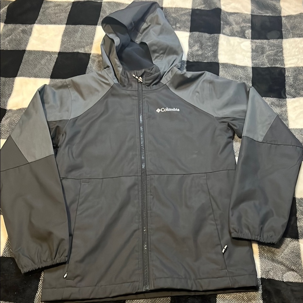 Columbia Kids Gray Fleece Lined Jacket size Large (14/16)